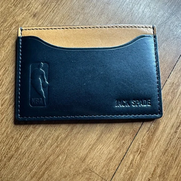 Jack Spade Black and Tan Card Holder - Picture 2 of 3